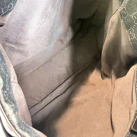 Gucci Chocolate Brown Hobo Tote GG Canvas Brown 101920 - Picture 12 of 13